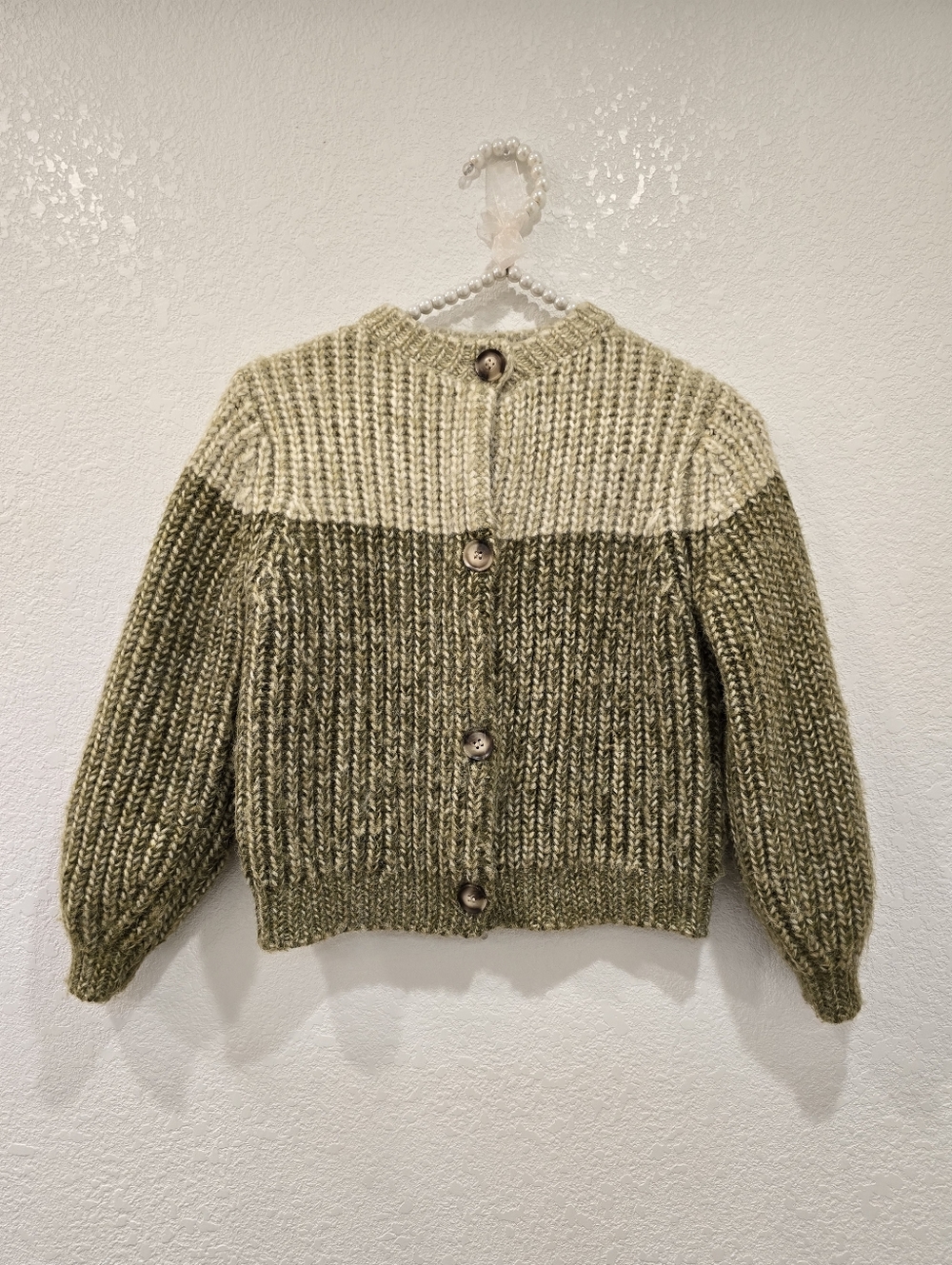Zara Knit Cardigan Green Kids Size 8-9